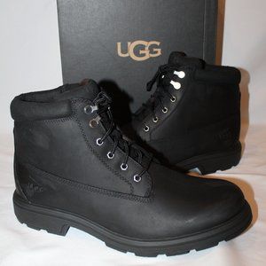 NIB UGG MEN'S BILTMORE WORK WINTER LEATHER ANKLE BOOTS BLACK